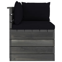 Thumbnail for Garten-Paletten-Ecksofa mit Kissen Kiefernholz