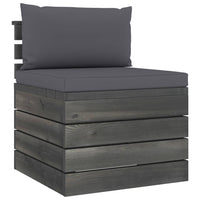 Thumbnail for Garten-Paletten-Mittelsofa mit Kissen Kiefernholz