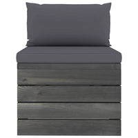 Thumbnail for Garten-Paletten-Mittelsofa mit Kissen Kiefernholz