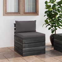 Thumbnail for Garten-Paletten-Mittelsofa mit Kissen Kiefernholz
