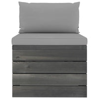 Thumbnail for Garten-Paletten-Mittelsofa mit Kissen Kiefernholz