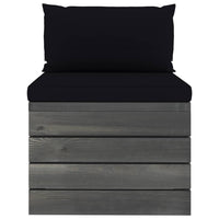 Thumbnail for Garten-Paletten-Mittelsofa mit Kissen Kiefernholz