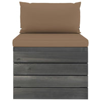 Thumbnail for Garten-Paletten-Mittelsofa mit Kissen Kiefernholz