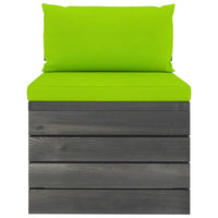 Thumbnail for Garten-Paletten-Mittelsofa mit Kissen Kiefernholz