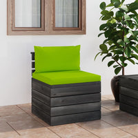Thumbnail for Garten-Paletten-Mittelsofa mit Kissen Kiefernholz