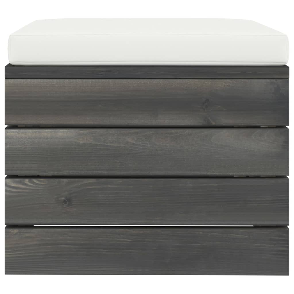 Garten-Paletten-Hocker mit Sitzkissen Kiefernholz