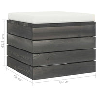 Thumbnail for Garten-Paletten-Hocker mit Sitzkissen Kiefernholz