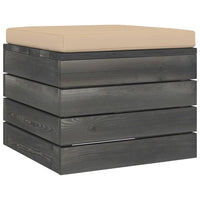 Thumbnail for Garten-Paletten-Hocker mit Sitzkissen Kiefernholz