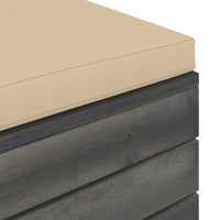 Thumbnail for Garten-Paletten-Hocker mit Sitzkissen Kiefernholz