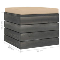 Thumbnail for Garten-Paletten-Hocker mit Sitzkissen Kiefernholz