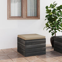 Thumbnail for Garten-Paletten-Hocker mit Sitzkissen Kiefernholz