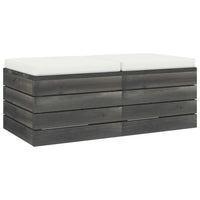 Thumbnail for Garten-Paletten-Hocker 2 Stk. mit Kissen Kiefer Massivholz