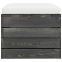 Thumbnail for Garten-Paletten-Hocker 2 Stk. mit Kissen Kiefer Massivholz