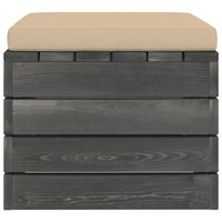 Thumbnail for Garten-Paletten-Hocker 2 Stk. mit Kissen Kiefer Massivholz