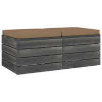 Thumbnail for Garten-Paletten-Hocker 2 Stk. mit Kissen Kiefer Massivholz