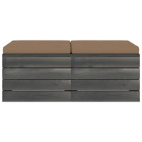 Thumbnail for Garten-Paletten-Hocker 2 Stk. mit Kissen Kiefer Massivholz