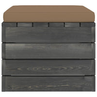 Thumbnail for Garten-Paletten-Hocker 2 Stk. mit Kissen Kiefer Massivholz