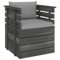 Thumbnail for Gartensessel mit Kissen Kiefernholz