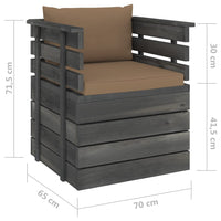 Thumbnail for Gartensessel mit Kissen Kiefernholz