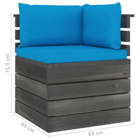Thumbnail for Garten-Palettensofa 2-Sitzer mit Kissen Kiefer Massivholz