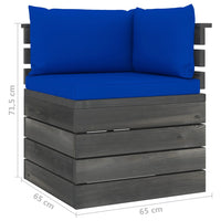Thumbnail for Garten-Palettensofa 2-Sitzer mit Kissen Kiefer Massivholz