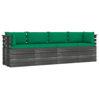 Thumbnail for Garten-Palettensofa 4-Sitzer mit Kissen Kiefer Massivholz