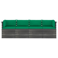 Thumbnail for Garten-Palettensofa 4-Sitzer mit Kissen Kiefer Massivholz