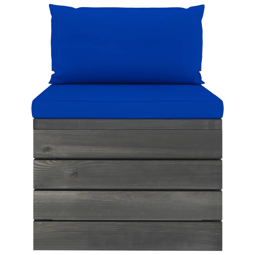 5-tlg. Garten-Sofagarnitur aus Paletten mit Kissen Kiefernholz