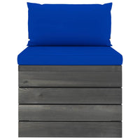 Thumbnail for 6-tlg. Garten-Sofagarnitur aus Paletten mit Kissen Kiefernholz