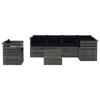 Thumbnail for 7-tlg. Garten-Sofagarnitur aus Paletten mit Kissen Kiefernholz