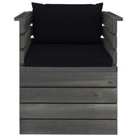 Thumbnail for 7-tlg. Garten-Sofagarnitur aus Paletten mit Kissen Kiefernholz