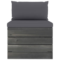 Thumbnail for 9-tlg. Garten-Sofagarnitur aus Paletten mit Kissen Kiefernholz