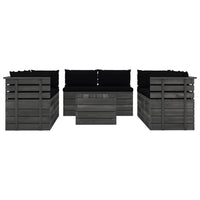 Thumbnail for 9-tlg. Garten-Sofagarnitur aus Paletten mit Kissen Kiefernholz