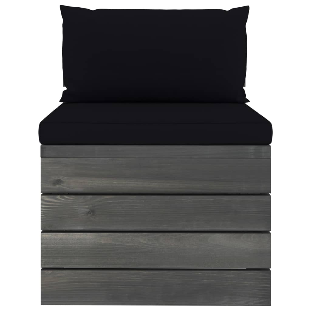 9-tlg. Garten-Sofagarnitur aus Paletten mit Kissen Kiefernholz