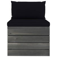 Thumbnail for 9-tlg. Garten-Sofagarnitur aus Paletten mit Kissen Kiefernholz