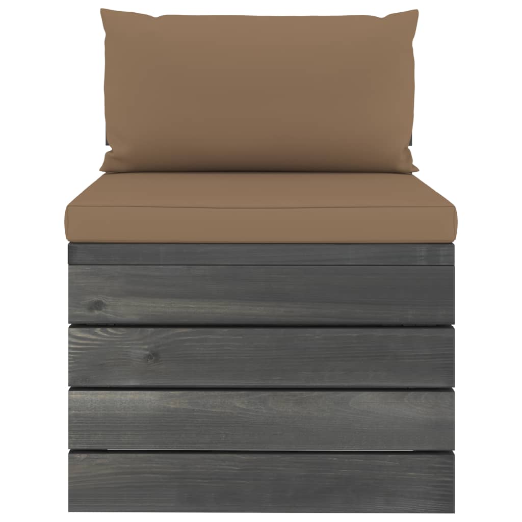 9-tlg. Garten-Sofagarnitur aus Paletten mit Kissen Kiefernholz