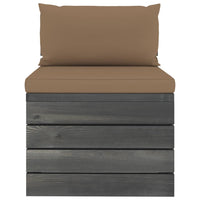 Thumbnail for 9-tlg. Garten-Sofagarnitur aus Paletten mit Kissen Kiefernholz