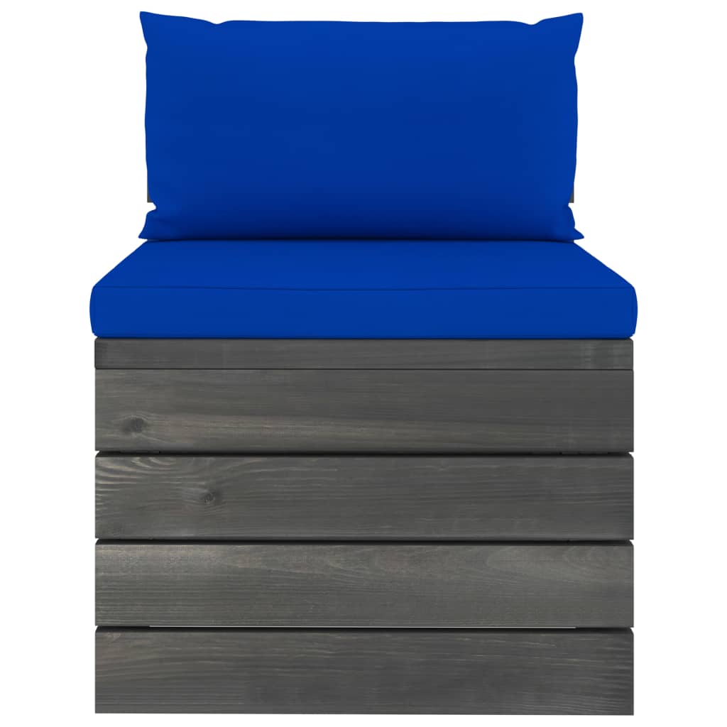 9-tlg. Garten-Sofagarnitur aus Paletten mit Kissen Kiefernholz