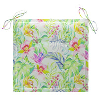 Thumbnail for Gartenstühle 2 Stk. mit Blattmuster Kissen Massivholz Teak