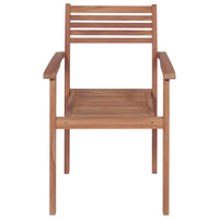 Thumbnail for Gartenstühle 2 Stk. mit Grauen Kissen Massivholz Teak