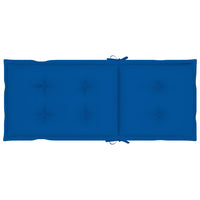 Thumbnail for Gartenstühle 2 Stk. mit Königsblauen Auflagen Massivholz Teak