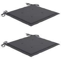 Thumbnail for Gartenstühle mit Anthrazit Kissen 2 Stk. Massivholz Teak