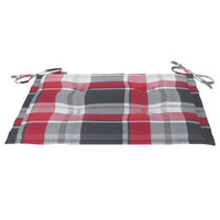 Thumbnail for Gartenstühle Rote Karomuster-Kissen 4 Stk. Massivholz Teak