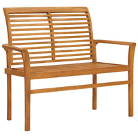 Thumbnail for Gartenbank mit Blauer Auflage 112 cm Massivholz Teak