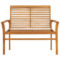 Thumbnail for Gartenbank mit Blauer Auflage 112 cm Massivholz Teak