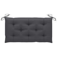 Thumbnail for Gartenbank mit Anthrazit Auflage 112 cm Massivholz Teak