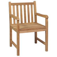 Thumbnail for Gartenstühle 2 Stk. mit Cremeweißen Kissen Massivholz Teak