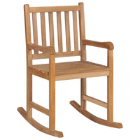 Thumbnail for Schaukelstuhl mit Cremeweißem Kissen Massivholz Teak