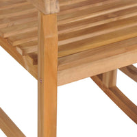 Thumbnail for Schaukelstuhl mit Cremeweißem Kissen Massivholz Teak