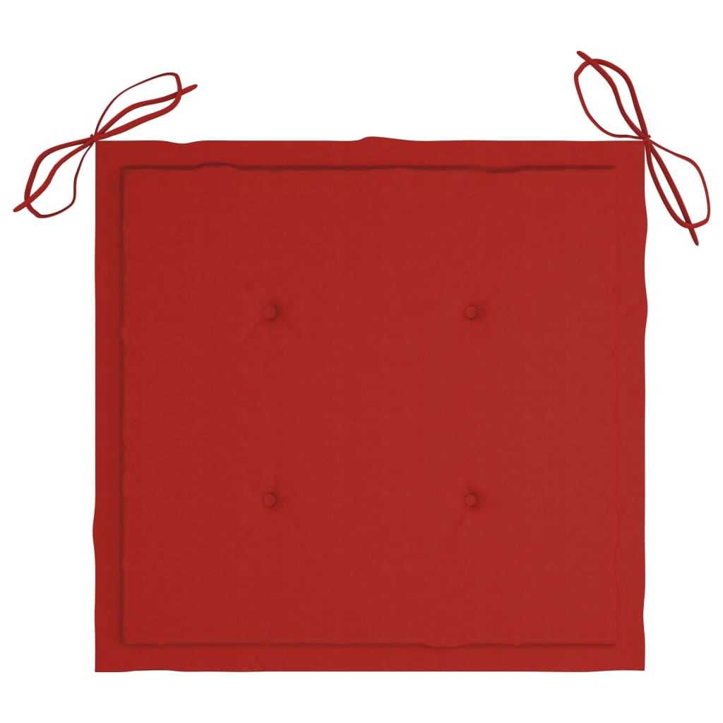 Gartenstühle 2 Stk. mit Kissen Massivholz Teak